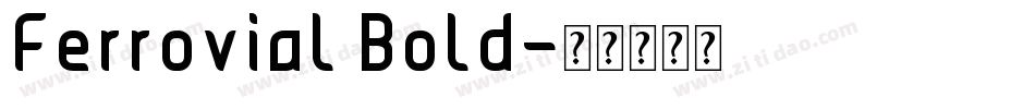 Ferrovial Bold字体转换